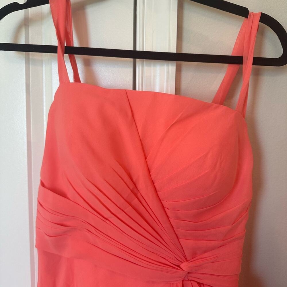 Chiffon Coral Evening Gown - Picture 7 of 10
